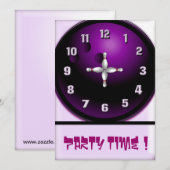 Party-Zeit Einladung (Vorne/Hinten)