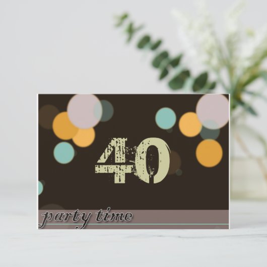 Party-Zeit Einladung (Stehend Vorderseite)