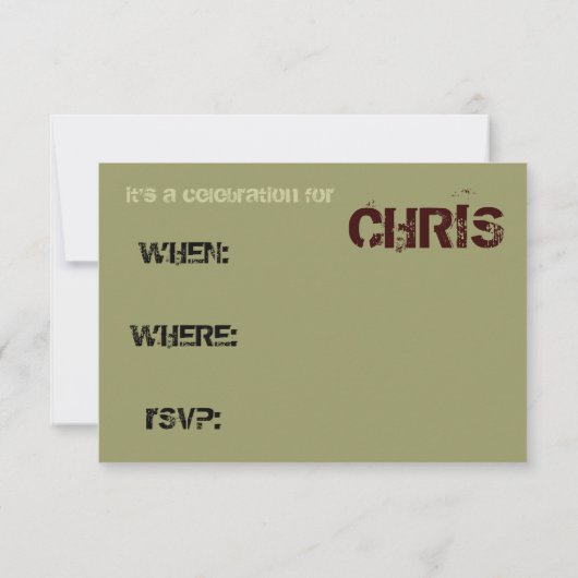 Party-Zeit Einladung (Rückseite)