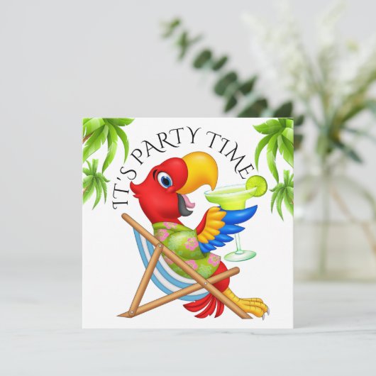 PARTY ZEIT Einladung (Stehend Vorderseite)