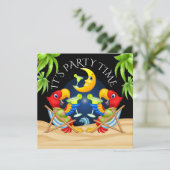 PARTY ZEIT Einladung (Stehend Vorderseite)