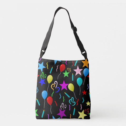 Party Zeit, festliche Gestaltung, Crossbody Bag Tragetaschen Mit Langen Trägern (Rückseite)