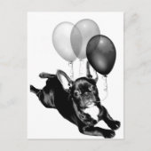 Party Zeit Französische Bulldog-Postkarte Postkarte (Vorderseite)