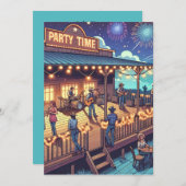 Party-Zeit für jedes Party Einladung (Vorne/Hinten)