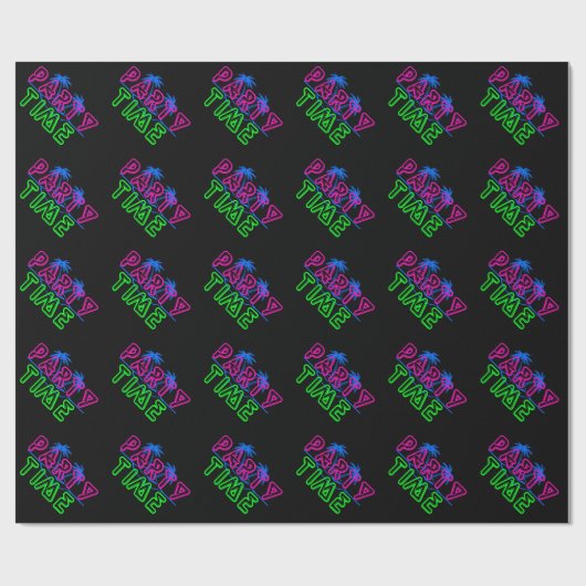 Party-Zeit Geschenkpapier (Flach)