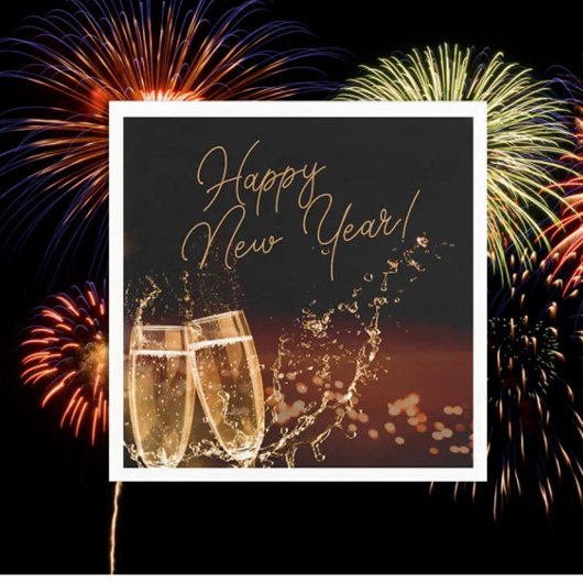 Party-Zeit! Happy New Year Napkins Serviette