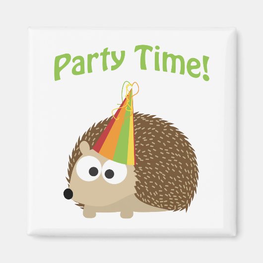 Party Zeit! Igel Magnet (Vorne)