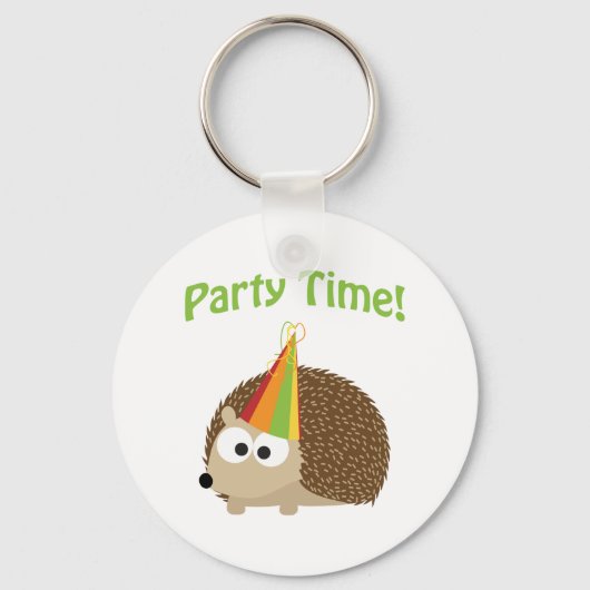 Party Zeit! Igel Schlüsselanhänger (Vorderseite)
