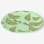 Party Zeit! Kawaii Kiwi Paper Tellers Pappteller (Schrägansicht)