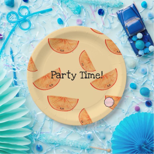 Party Zeit! Kawaii Orange Paper Tellers Pappteller (Party)