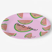 Party Zeit! Kawaii Watermelon Paper Tellers Pappteller (Schrägansicht)