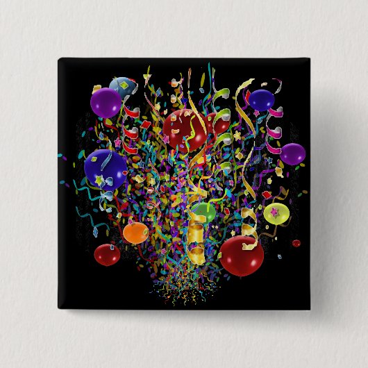 Party-Zeit-Knopf Button (Vorderseite)