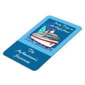 Party-Zeit-Kreuzfahrtschiff Stateroom Türmarker Magnet (Linke Seite)