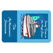 Party-Zeit-Kreuzfahrtschiff Stateroom Türmarker Magnet (Horizontal)