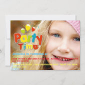 Party-Zeit-kundenspezifische Einladung (Vorderseite)