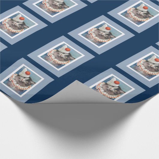 Party-Zeit! Lustige Katzen-Geschenk-Verpackung Geschenkpapier (Ecke)