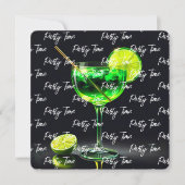 Party Zeit Neon Populär Personalisiert Einladung (Vorderseite)