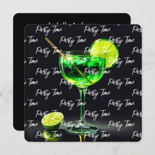Party Zeit Neon Populär Personalisiert Einladung