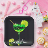 Party Zeit Neon Populär Personalisiert Pappteller (Party)