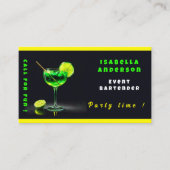 Party Zeit Neon Populäre Personalisierte Beruflich Visitenkarte (Vorderseite)