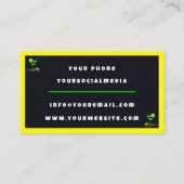 Party Zeit Neon Populäre Personalisierte Beruflich Visitenkarte (Rückseite)