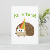 Party Zeit! Party Einladung der Igel (Stehend Vorderseite)