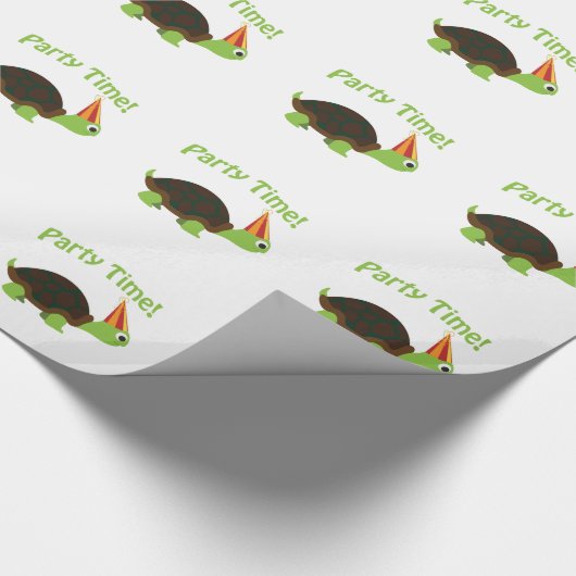 Party Zeit! Schildkröte Geschenkpapier (Ecke)