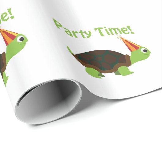 Party Zeit! Schildkröte Geschenkpapier (Rolleneckpunkt)