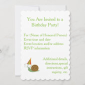 Party Zeit! Schnecken-Party Einladungen (Rückseite)