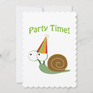 Party Zeit! Schnecken-Party Einladungen