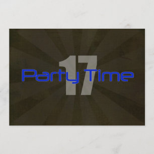 Party-Zeit-Schwarz-grauer Jungen-17. Einladung