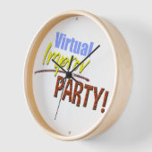 Party-Zeit-Uhr, 10" Rundholzrahmen Uhr (Winkel)