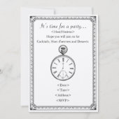 Party "Zeit und Uhr" Einladung (Vorderseite)