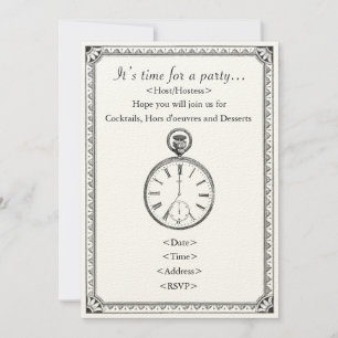 Party "Zeit und Uhr" Einladung