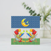 PARTY-ZEIT - Version auf der Rückseite - Einladung (Stehend Vorderseite)