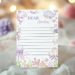 Party-Zeitkapsel für rosa Ozeane Dankeskarte