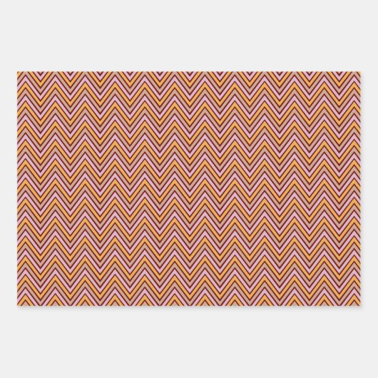 Party, Zickzack und Schlicht rot Geschenkpapier Set (Vorderseite 3)