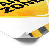 Party-Zone-Zeichen für den Bau von LKW Poster (Ecke)