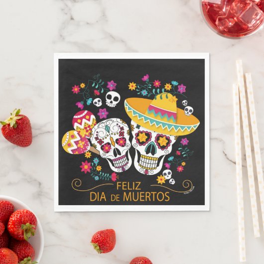 Party Zuckerkulturen und Blume Serviette (Beispiel)