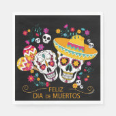 Party Zuckerkulturen und Blume Serviette (Vorderseite)