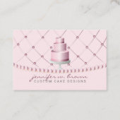 Party Zuhause Bakers Rosa Drei gestufte Hochzeitst Visitenkarte (Vorderseite)