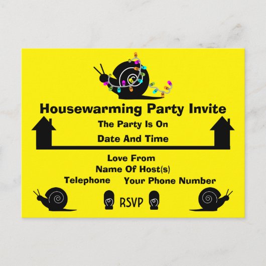 Party | Zuhause bewegen | Funny Invite Ankündigungspostkarte (Vorderseite)