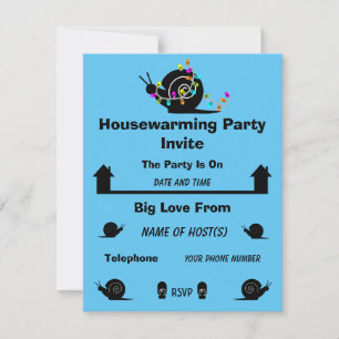 Party   Zuhause bewegen   Funny Invite RSVP Karte