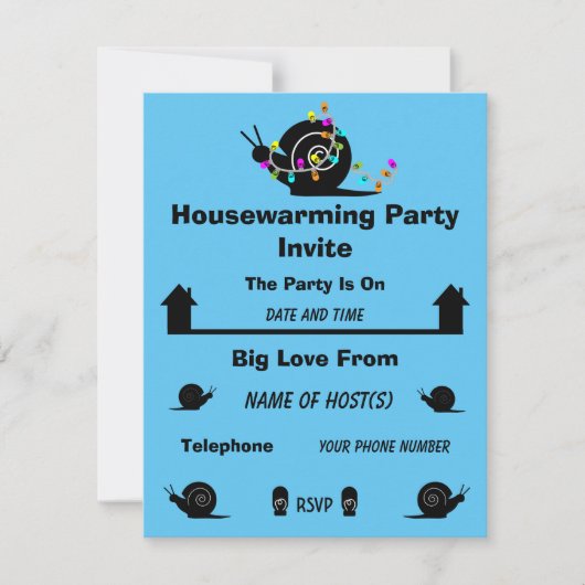 Party | Zuhause bewegen | Funny Invite RSVP Karte (Vorderseite)