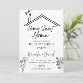 Party Zuhause Sweet Zuhause Einladung (Stehend Vorderseite)