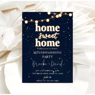 Party Zuhause Sweet Zuhause Einladung