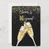 Party zum 10. Hochzeitstag Einladung (Vorderseite)