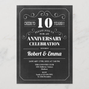 Party zum 10. Hochzeitstag - Halbpension Einladung