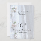 Party zum 10. Hochzeitstag, Vintage Spitze Einladung (Vorderseite)