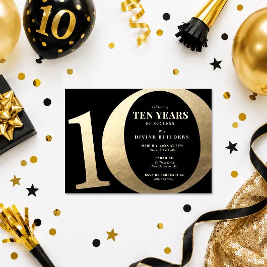 Party zum 10. Jahrestag Einladung